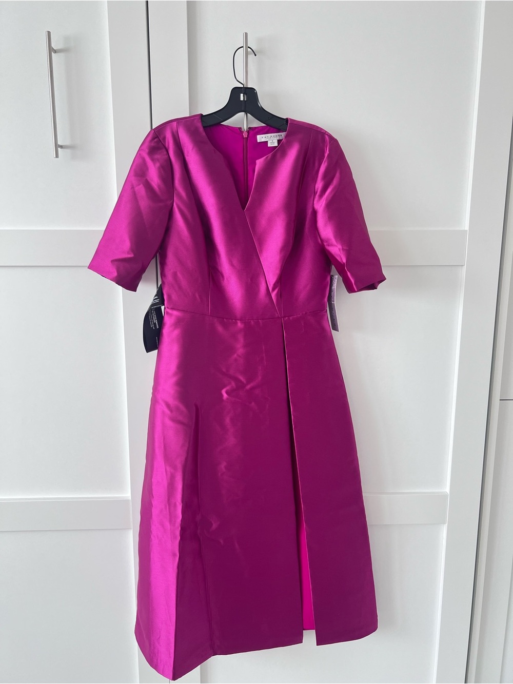 Kay Unger Vibrant Magenta Midi Dress